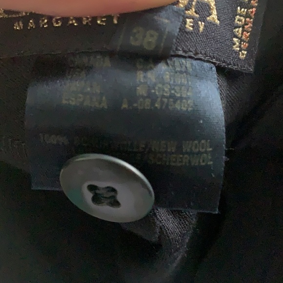 Vintage🧚♀️Escada By Margaretha Ley Navy Blue 100% Pure Wool Pants Size 38 - Picture 10 of 15